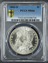Load image into Gallery viewer, 1885-O $1 Morgan Dollar PCGS MS66 -- Outstanding Blast White Creamy Lustrous Gem