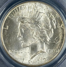 Load image into Gallery viewer, 1922-S $1 Peace Dollar PCGS MS65 -- Incredible Bright Cartwheel Luster Gem