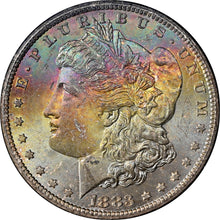 Load image into Gallery viewer, 1883-CC $1 GSA Morgan Silver Dollar NGC MS64* - Sunset Pastel Tone w/ Box & COA