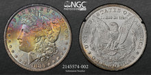 Load image into Gallery viewer, 1883-CC $1 GSA Morgan Silver Dollar NGC MS64* - Sunset Pastel Tone w/ Box & COA