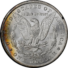 Load image into Gallery viewer, 1884-CC $1 GSA Morgan Silver Dollar NGC MS64🌟Gorgeous Rainbow Cartwheel BOX&COA