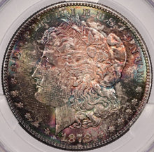 Load image into Gallery viewer, 1878-S $1 Morgan Dollar CACG MS65 - Stunning Vivid Russet, Blue & Yellow Toning