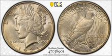 Load image into Gallery viewer, 1934-D $1 Peace Dollar PCGS AU58 - Lustrous Almost Unc Coin