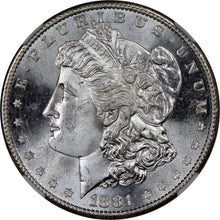 Load image into Gallery viewer, 1881-S $1 Morgan Dollar NGC MS67 -- Lustrous Blast White Gem (Looks Like A 68!)