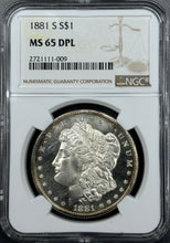 Load image into Gallery viewer, 1881-S $1 Morgan Dollar NGC MS65 DPL Intense Deep Mirrors w/ Frosty White Cameo