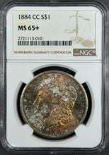 Load image into Gallery viewer, 1884-CC $1 Morgan Dollar NGC MS65+ -- Remarkable Bright Golden Orange Toned Gem