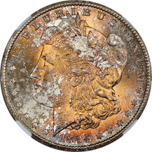 Load image into Gallery viewer, 1884-CC $1 Morgan Dollar NGC MS65+ -- Remarkable Bright Golden Orange Toned Gem