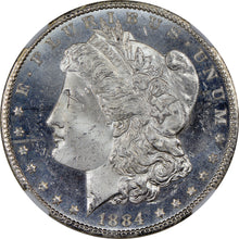 Load image into Gallery viewer, 1884-CC $1 Morgan Dollar NGC MS65 PL Star 🌟 Outstanding Flashy White Frosty Gem