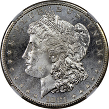 Load image into Gallery viewer, 1881-S $1 Morgan Dollar NGC MS67 -- Bright White Frosty Gem w/ Great Strike!