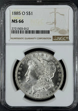 Load image into Gallery viewer, 1885-O $1 Morgan Dollar NGC MS66 -- Amazing Frosty Bright White Lustrous Gem