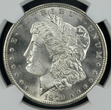 Load image into Gallery viewer, 1879-S $1 Morgan Dollar NGC MS66 Incredibly Lustrous Blast White Full Strike