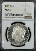 Load image into Gallery viewer, 1879-S $1 Morgan Dollar NGC MS66 -- Amazingly Lustrous Frosty Gem
