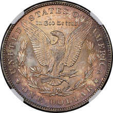 Load image into Gallery viewer, 1896-P $1 Morgan Dollar NGC MS65 - Incredible Sea Green, Russet & Blue Toned Gem