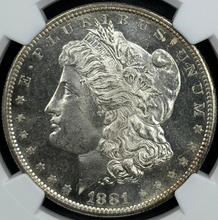 Load image into Gallery viewer, 1881-S $1 Morgan Dollar NGC MS65 Stunning Frosty Gem w/ Bright Reflective Fields