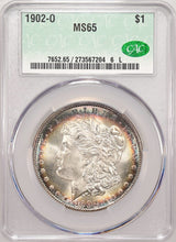 Load image into Gallery viewer, 1902-O $1 Morgan Dollar CACG MS65 Gold, Sea Green & Russet Peripheral Toned Gem
