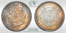 Load image into Gallery viewer, 1889-P $1 Morgan Dollar CACG MS65 -- Astonishing Russet & Sea Green Toned Gem