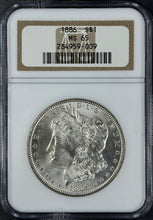Load image into Gallery viewer, 1886-P $1 Morgan Dollar NGC MS65 -- Blast White Lustrous Gem w/ Great Strike!
