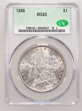 Load image into Gallery viewer, 1886-P $1 Morgan Dollar CACG MS65 - Blast White w/ Very Subtle Peripheral Toning