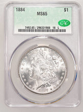 Load image into Gallery viewer, 1884-P $1 Morgan Dollar CACG MS65 White w/ Subtle Golden Rev. Peripheral Toning