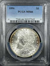 Load image into Gallery viewer, 1896-P $1 Morgan Dollar PCGS MS66 -- Incredible Blast White Lustrous Gem