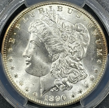 Load image into Gallery viewer, 1896-P $1 Morgan Dollar PCGS MS66 -- Incredible Blast White Lustrous Gem
