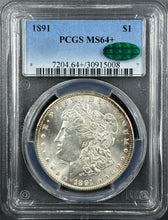 Load image into Gallery viewer, 1891-P $1 Morgan Dollar PCGS MS64+ CAC -- Breathtaking Lustrous Blast White