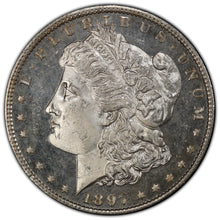 Load image into Gallery viewer, 1897-P $1 Morgan Dollar PCGS MS65+ DMPL Spectacular Blast White Frosty Cameo Gem