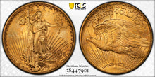 Load image into Gallery viewer, 1915-S $20 Gold Saint Gaudens Double Eagle PCGS MS65 - Rich Vibrant Orange Gold