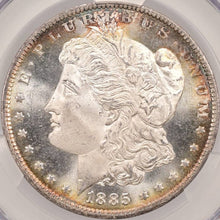 Load image into Gallery viewer, 1885-O $1 Morgan Dollar CACG MS67 - Frosty White Gem w/ Golden Peripheral Toning