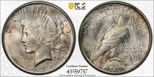 Load image into Gallery viewer, 1934-D $1 Peace Dollar PCGS MS65 -- Bright & Lustrous w/ Light Golden Toning