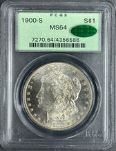 Load image into Gallery viewer, 1900-S $1 Morgan Dollar PCGS MS64 CAC -- Remarkable Flashy Bright White Gem OGH