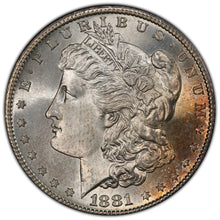 Load image into Gallery viewer, 1881-S $1 Morgan Dollar PCGS MS67 -- Blast White Gem w/ Light Peripheral Toning
