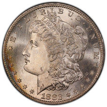 Load image into Gallery viewer, 1882-S $1 Morgan Dollar PCGS MS67 Vivid Blue, Green, Yellow & Russet Rev. Toning