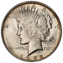 Load image into Gallery viewer, 1922-D $1 Peace Dollar PCGS MS64 -- Bright & Lustrous w/ Minor Peripheral Toning
