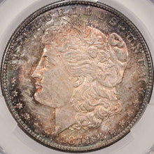 Load image into Gallery viewer, 1878-S $1 Morgan Dollar CACG MS65 -- Spectacular Golden, Russet & Blue Toned Gem