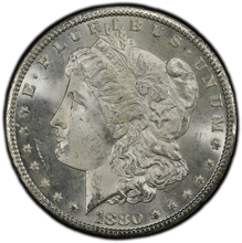 Load image into Gallery viewer, 1880-CC $1 Morgan Dollar PCGS MS65 -- Incredible Lustrous Blast White Frosty Gem