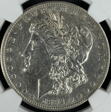 Load image into Gallery viewer, 1892-S $1 Morgan NGC AU Details -- Better Date!