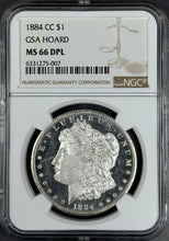Load image into Gallery viewer, 1884-CC $1 Morgan NGC MS66 DMPL Phenomenal Frosty Deep Mirror Black & White Gem