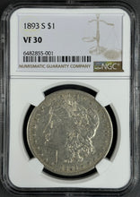 Load image into Gallery viewer, 1893-S $1 Morgan Dollar NGC VF30 -- Incredible Original Circulated Key Date