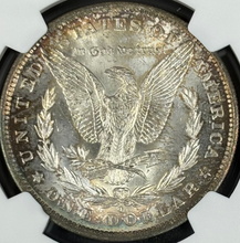Load image into Gallery viewer, 1884-O $1 Morgan NGC MS65 -- Lustrous Gem w/ Gold & Sea Green Peripheral Toning