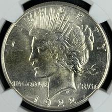 Load image into Gallery viewer, 1922-S $1 Peace Dollar NGC MS64 -- Bright & Lustrous Strong Strike