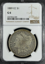 Load image into Gallery viewer, 1889-CC $1 Morgan Dollar NGC G6 - Amazing Original Carson City Key Date!
