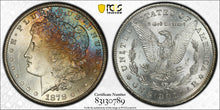 Load image into Gallery viewer, 1878-CC $1 Morgan Silver Dollar PCGS MS65 Outstanding Rainbow Gradient Toning