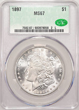 Load image into Gallery viewer, 1897-P $1 Morgan Dollar CACG MS67 -- Lustrous Blast White Gem Wow! **Looks 68!**