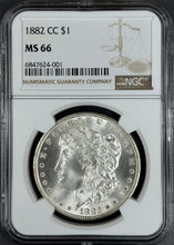 Load image into Gallery viewer, 1882-CC $1 Morgan NGC MS66 -- Spectacular Blast White Frosty Gem w/ Great Luster