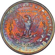 Load image into Gallery viewer, 1886-P $1 Morgan NGC MS65 Star ๐- Outrageous Fiery Orange, Russet & Blue Toning