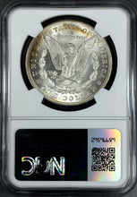 Load image into Gallery viewer, 1885-P $1 Morgan Dollar NGC MS66 -- Vibrant Orange, Blue & Green Toned Gem