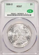 Load image into Gallery viewer, 1898-O $1 Morgan Dollar CACG MS67 -- Brilliant Lustrous White Gem Great Strike!