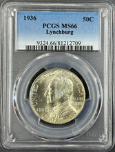 Load image into Gallery viewer, 1936 50¢ Lynchburg Commemorative Half Dollar PCGS MS66 -- Attractive Gem