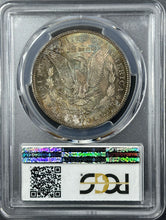 Load image into Gallery viewer, 1896-P $1 Morgan Dollar PCGS MS65 Magnificent Sea Green, Blue & Golden Toned Gem